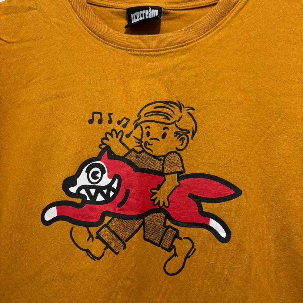 ICE CREAM | MEDIUM MUSTARD MENS TSHIRT
